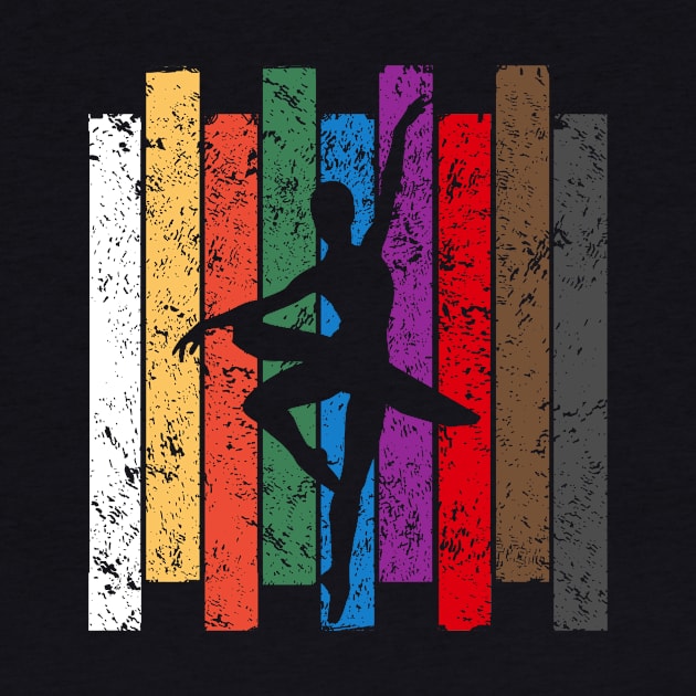 Retro Ballet Silhouette by LetsBeginDesigns